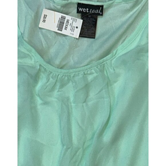 (5 for $25)Wet Seal Chiffon Top Colorblock Dress in Mint/Black Size Medium  NWT - Picture 9 of 9